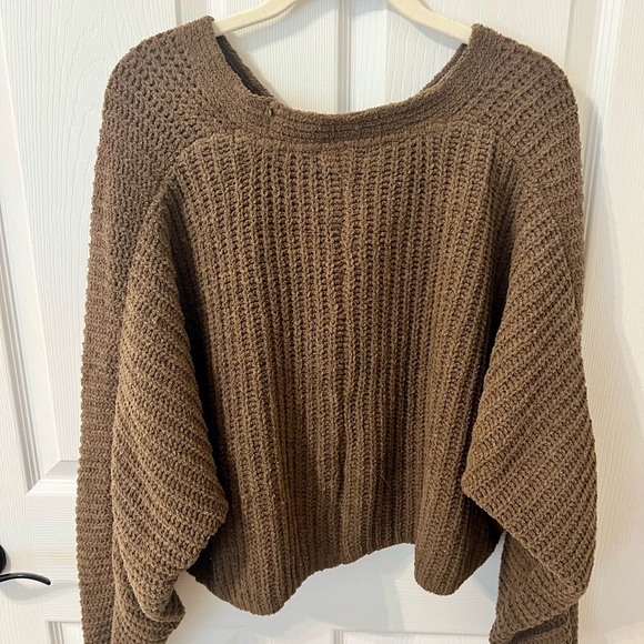 Brown Button-Up Women Sweater - Picture 2 of 2